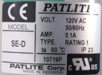 NEW PATLITE SE-312D-YGR STACK LIGHT SE-D SE312DYGR