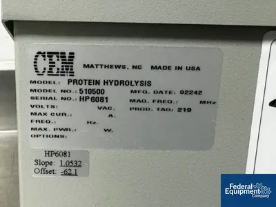 USED CEM CEM Protein Hydrolysis Unit, Model 510500