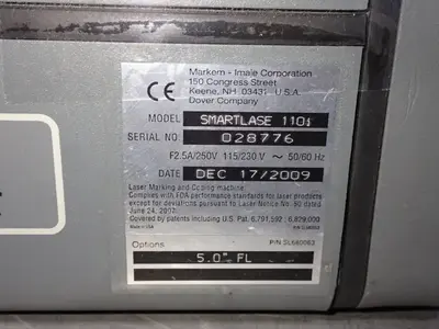 USED 2009 MARKEM IMAJE SMARTLASE 110I