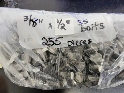 THE 3/8" x 1/2" F593C Stainless Steel Hex Bolt (Bag of 255)
