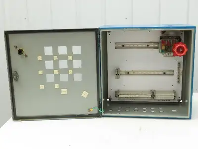 Hoffman Electrical Enclosure 20x16x8" Wall Mount Backplate JIC Disconnect
