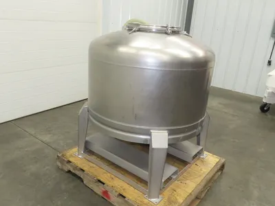 Mobile Stainless Steel Mixing Vessel 136 Gallon Tank Food Grade Sanitary Drain