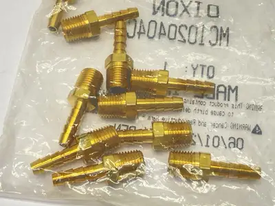 1020404C | Dixon  Hose Barb Adapter 3/8" NPT x 3/8" Hose Barb LOT OF 10 - New