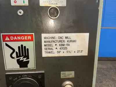 Used 1995 KURAKI KBM11A Horizontal Table Type Boring Mills Ohio US | HGR 24 #1495287