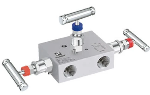 Panam 3VM-SS-8-T-SG 3 Valve Manifold, Pipe to Flange, Sour Gas Service NACE MR [New]