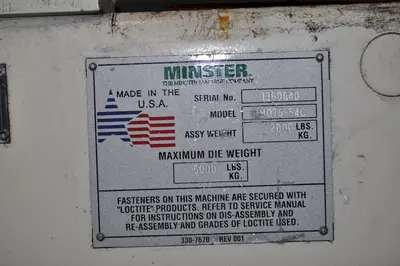 USED MINSTER MDT5-54C