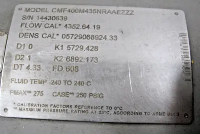 Used Micro Motion CMF400 M435NRAAEZZZ Sensors New Hampshire US | Bitter End Trading #1471155