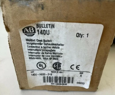 NEW Allen Bradley 140U-H6S3-D12
