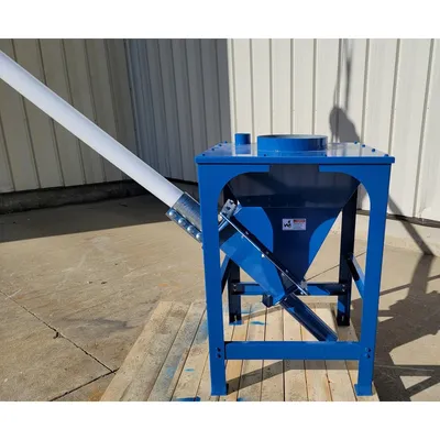 New Carolina Conveying 3" Dia x 10' Long Flexible Screw Conveyor, Mild Steel