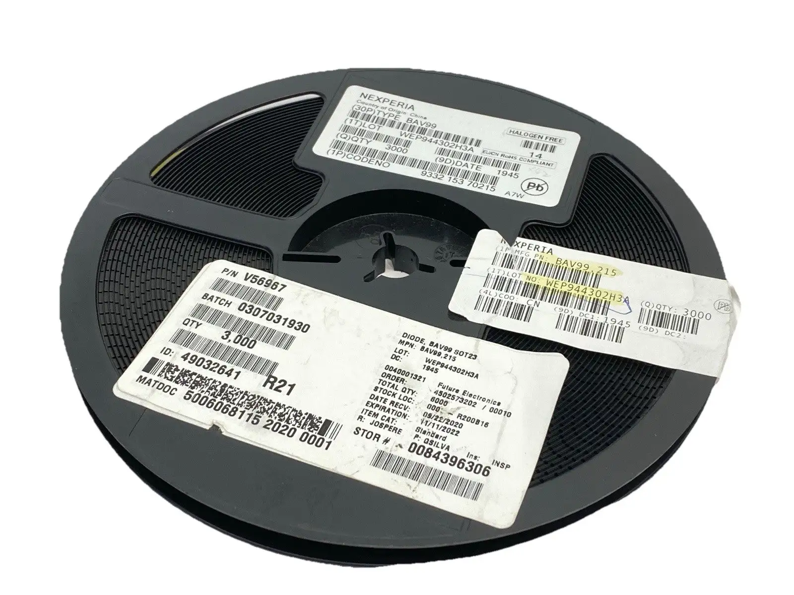 BAV99,215 | Nexperia  Diode Array 1-Pair Series 100V 215mA Surface Mount 3000QTY - New