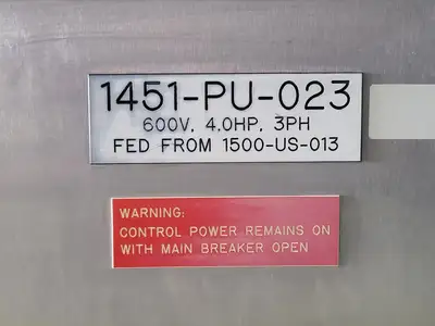 4HP, 600V Motor Starter Control Panel w/ 10A, 3-Pole Circuit Breaker CED63A010