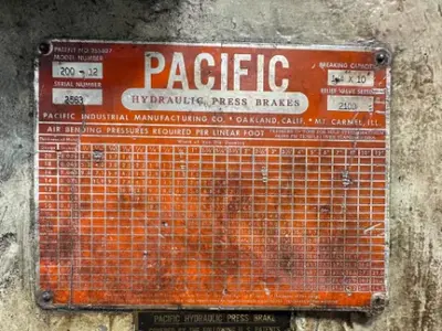 PACIFIC 200-12 Press Brakes | 520 Machinery Sales LLC (2)