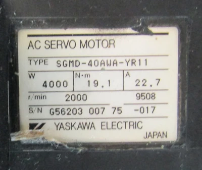 USED YASKAWA ELECTRIC SGMD-40AWA-YR11