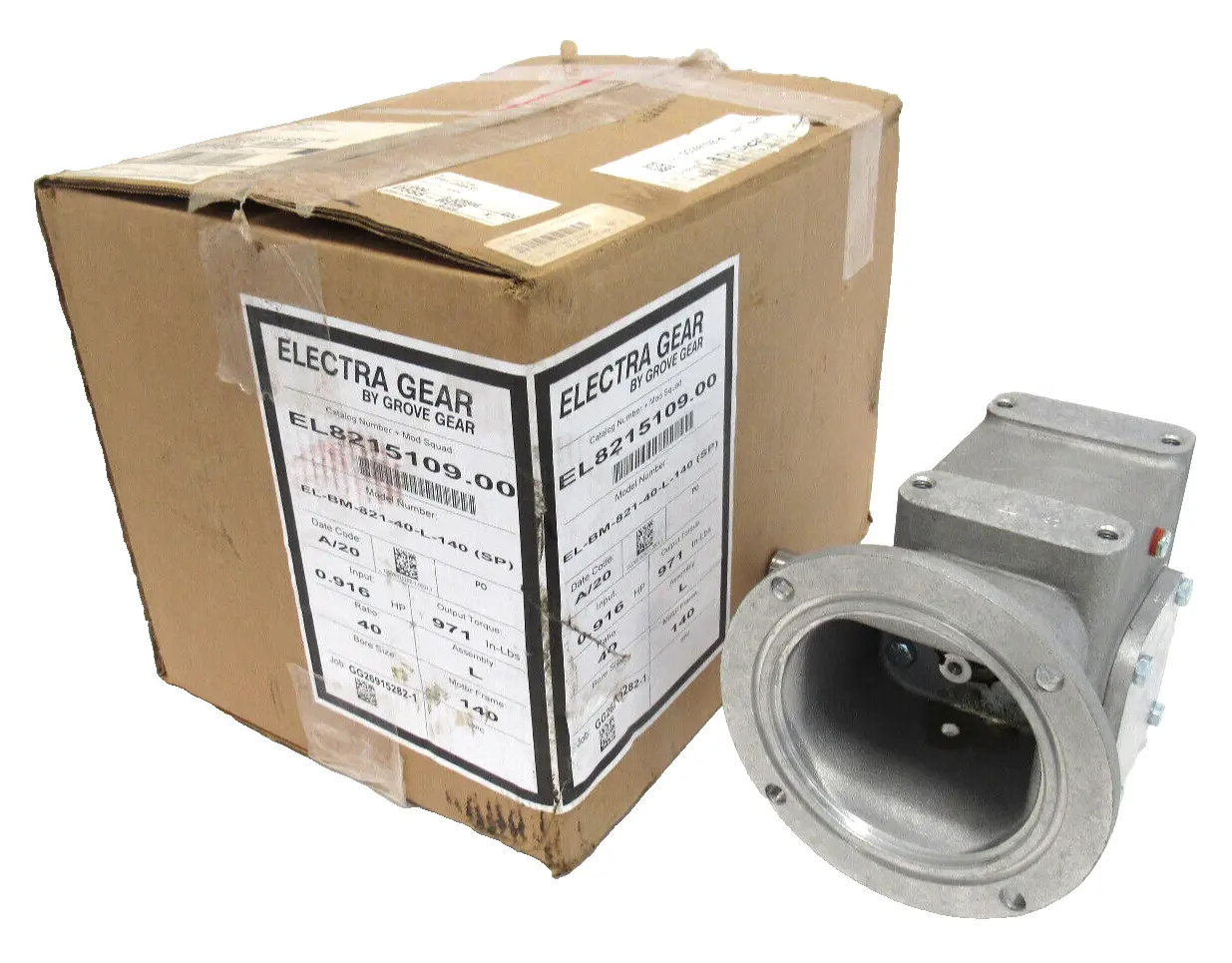 NEW GROVE GEAR EL-BM-821-40-L-140 ALUMINUM WORM GEAR REDUCER 40:1 EL8215109.00