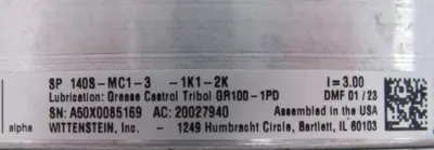 NEW WITTENSTEIN SP1408-MC1-3-1K1-2K GEARBOX SP1408MC131K12K