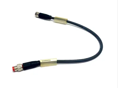 USED BECKHOFF POWER CABLE M8 4-PIN MALE TO FEMALE 0.3M