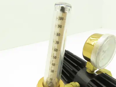 Harris 3-CD100F Calorific Compressed Gas Regulator w/1500PSI Gauge & Flowmeter