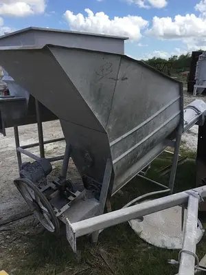 Hopper, 100 CF, S/st, Dims, Screw Discharge #S741179