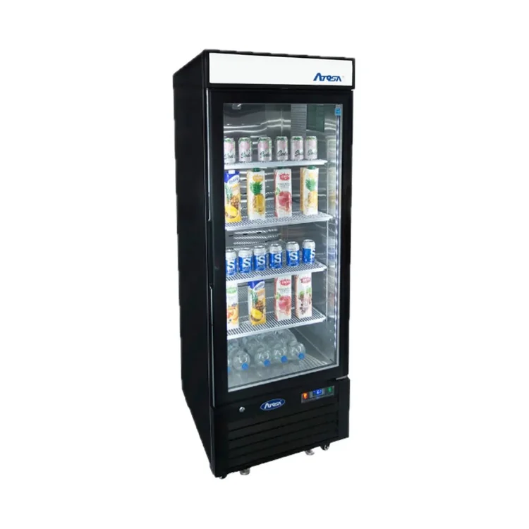 New | in-Stock Atosa New Atosa MCF8726GR Bottom Mount (1) Glass Door Merchandiser Refrigerator 8.3 Cu Ft - Black Display Refrigerators Illinois US | Falcon Restaurant Supply #1375486