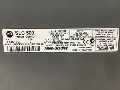 Used ALLEN BRADLEY 1746-P2 SER C / 1746-A10 SER B Panel Mounts Michigan US | Ideal Machinery #1288795