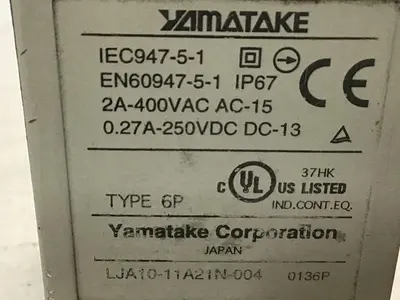 Used YAMATAKE LJA10-11A21N-003 Relays & Switches Michigan US | Ideal Machinery #1260329