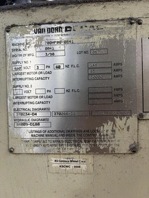 Used Van Dorn Demag 700HP80-0841 Injection Molding Machines Kentucky US | Edwards Industrial Repair #1325873