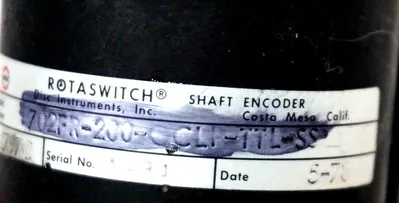 USED DISC ROTASWITCH 702FR-200-CCLI-TTL-SS SHAFT ENCODER 702FR200CCLITTLSS