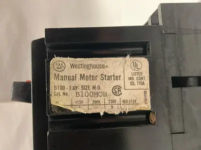 Used WESTINGHOUSE B100MOB Industrial Controls Ohio US | Surplus Asset Holdings #1517192