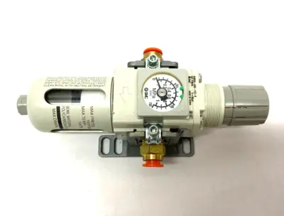 AW20K-N02-1CZ-B | SMC  Modular Filter Regulator 3~30psi Set Press w/ Dual Spacers - New – Open box