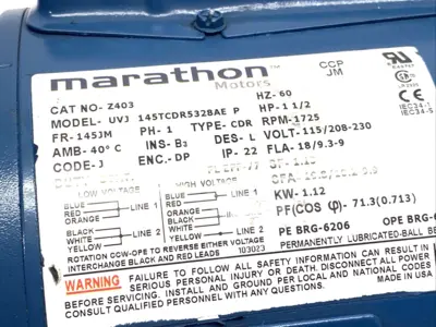 USED MARATHON UVJ 145TCDR5328AE P, 145TCDR5328AE