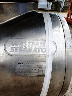 Westfalia CNB 215-01-076 bacteria separator, 316SS.