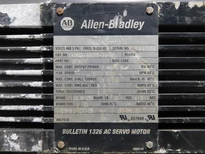 Allen Bradley 1326AB-B520F-21-K5 AC Servo Motor Ser. C 13.0/116 Nm/LB.IN. Used