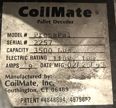 USED 1993 COILMATE PRESSPAL