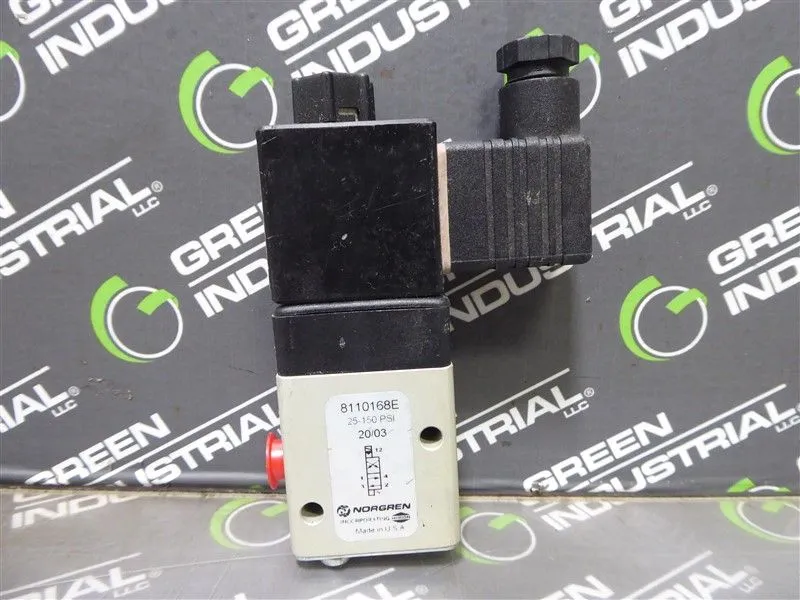 Norgren 8110168E Pneumatic Solenoid Valve 120V Coil Used