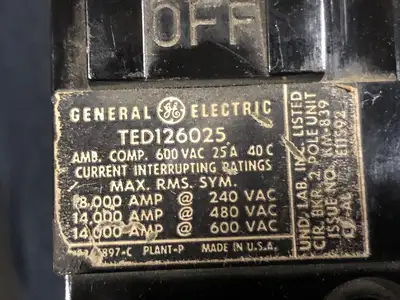 USED GENERAL ELECTRIC TED126025