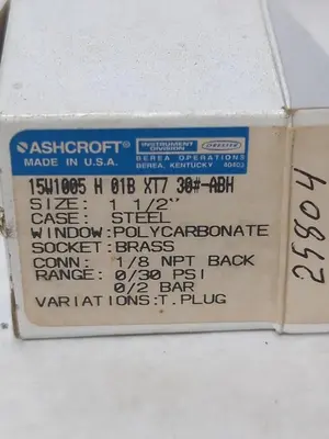 New | in-Stock ASHCROFT 15W1005H01BX17 Universal Pressure Meters | Surplus Asset Holdings #1216909