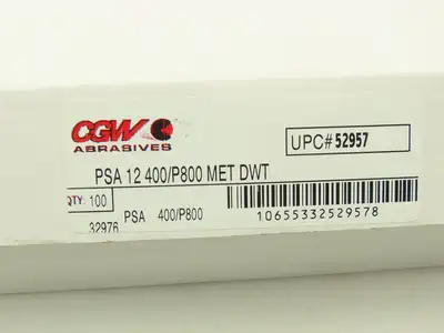 CGW 52957 CGW PSA 12 400/P800 MET DWT Silicon Carbide Sanding Disc Box of 100