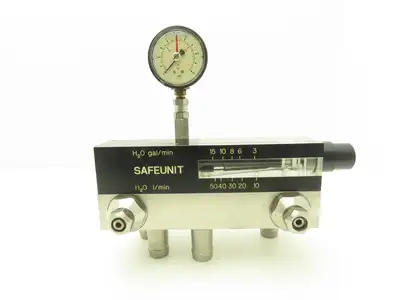 9938 John Crane Safeunit H2O GPM & H2O I/Min 4-Stainless Barbs 3/4" ID