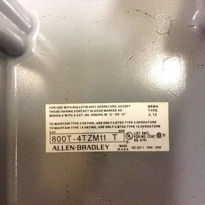 USED ALLEN BRADLEY 800T-4TZM11 SER T