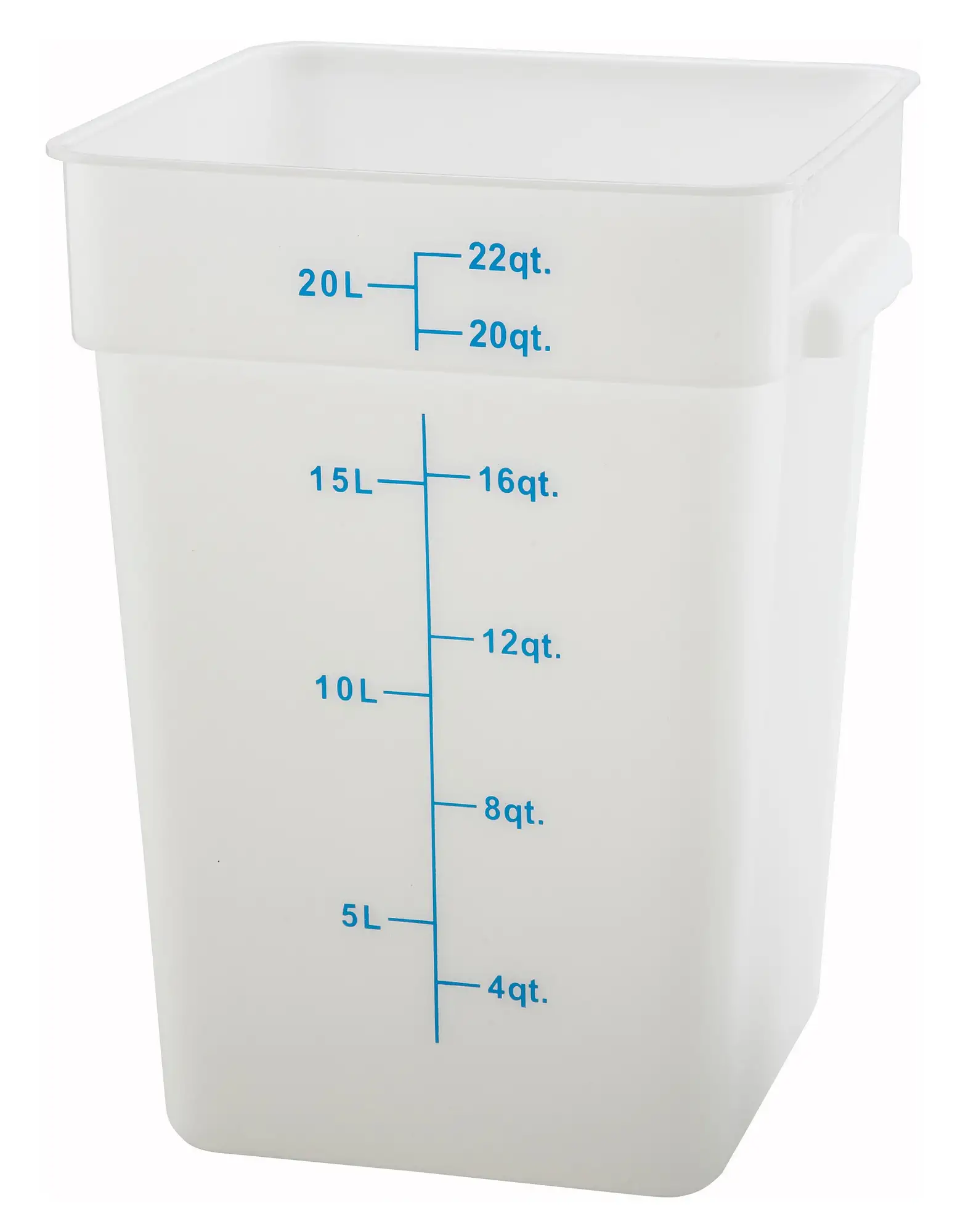 22qt Square Storage Container, Translucent, PP (6 Each)