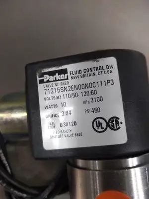 Parker 71215SN2EN00N0C111P3 Safety Shutoff Valve 450PSI Loc5B19