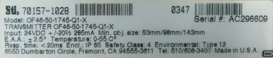 NEW STI 70156-1764 LIGHT CURTAIN SET OF4600-50 SERIES 70157-1028 70158-1028 69"