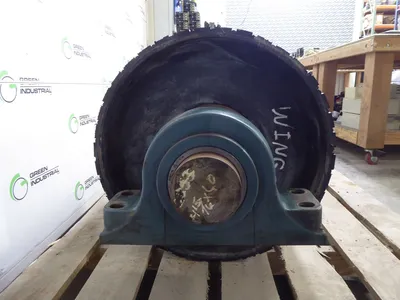 24" Diameter Crown Face Conveyor Pulley Drum Assembly 60" Shaft Used