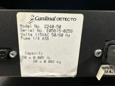 Cardinal Detecto 2240-50 115Vac 50/60Hz / 50x0.005Ib 20x0.002 Kg (12.6.2)