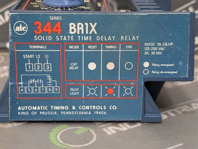atc 344 BR1X Solid State Time Delay Relay 0-10 Minutes 125-250VAC Used