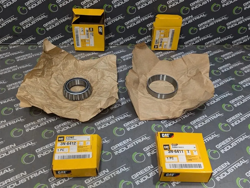 Lot of 2 Caterpillar 3N-6411 & 3N-6412 Bearing Cup and Cone Sets New NIB