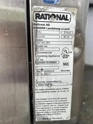 USED RATIONAL CD 202