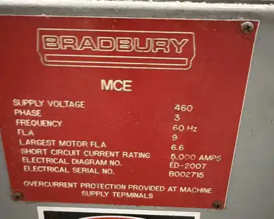 Folding Machine, Bradbury, 21 ft x 0.075"