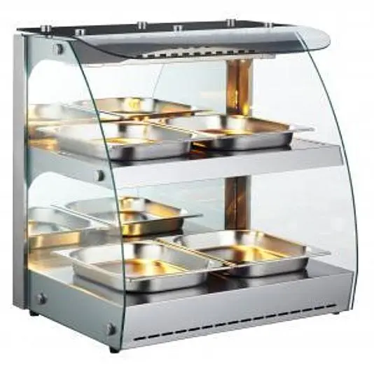25-inch Double-Shelf Full Service Heated Display Case with 100L capacity