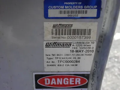 Used WITTMAN TP1C4A1LOX 05 00 Misc Plastics Equipment Ohio US | HGR 24 #795146